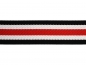 Preview: Gurtband - Polycotton - 38 mm - schwarz, weiß, rot