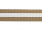 Preview: Gurtband - Polycotton - 38 mm - beige, weiß, beige