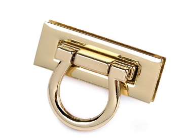 Taschenverschluss - drehbar - 17 x 45 mm - goldfarben