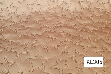 Gestepptes Kunstleder Sterne Gold