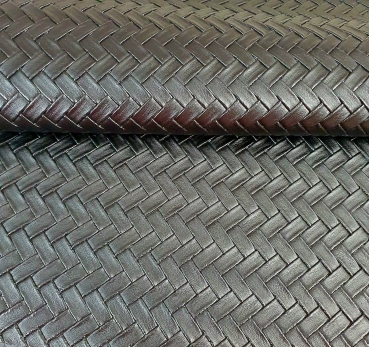 Kunstleder gesteppt, Fischgrät 3D, schwarz