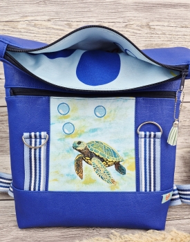 Rolltop Rucksack Urlaub Tasche Meer Schildkröte