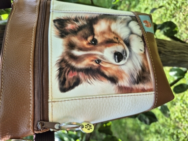 Gassitasche Hundetasche Collie Leckerchentasche Leckerlibeutel Umhängetasche Gürteltasche