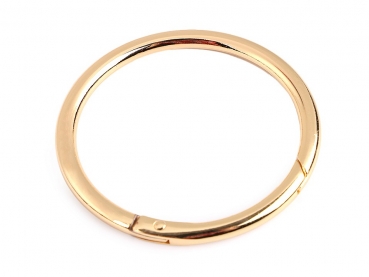 Karabiner-Ring mit Schnappverschluss - 50 mm Ø - goldfarben