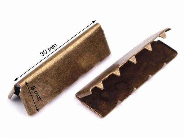Endstücke für Gurte 30 mm - Gürtel - metall - silberfarben -  2 Stück