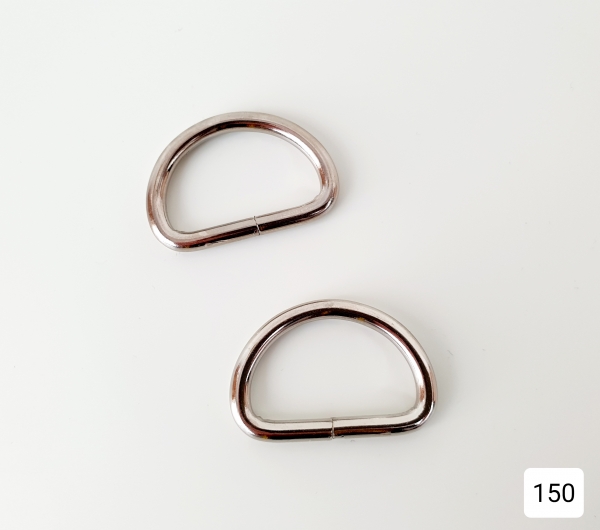 D-Ring aus Metall /silberfarben - 30 mm (5 Stück)