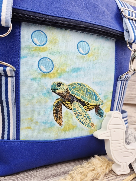 Rolltop Rucksack Urlaub Tasche Meer Schildkröte