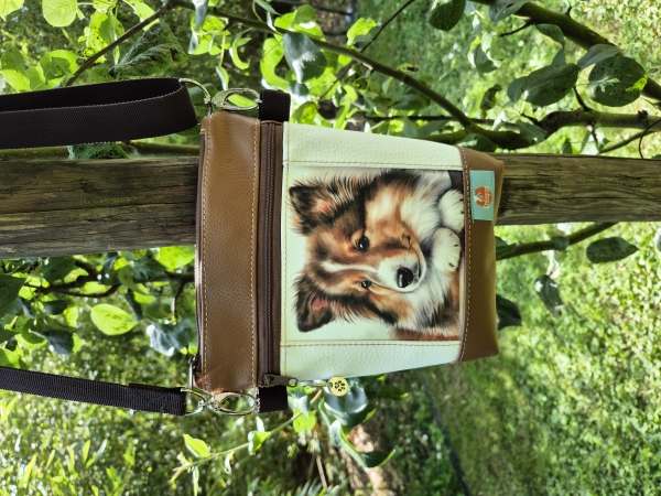 Gassitasche Hundetasche Collie Leckerchentasche Leckerlibeutel Umhängetasche Gürteltasche
