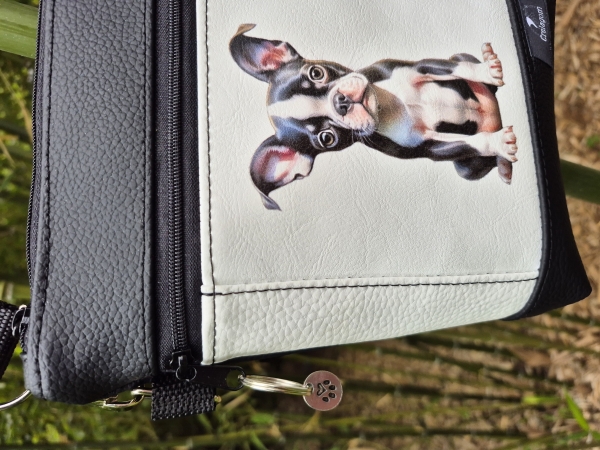 Gassitasche Hundetasche Boston Terrier – Leckerchentasche & Umhängetasche für Hunde