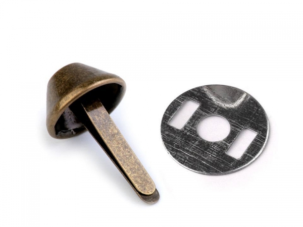 Taschenfüße - Metall - altmessing - Kegelform - 12 x 22 mm - 4 Stk