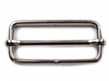 Leiterschnalle - Gurtschieber - silberfarben - 38 mm - 5 Stück