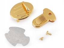 Steckschloss - Mappenschloss - goldfarben - 25 x 32 mm