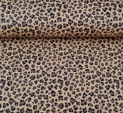 Kunstleder bedruckt Leopard braun